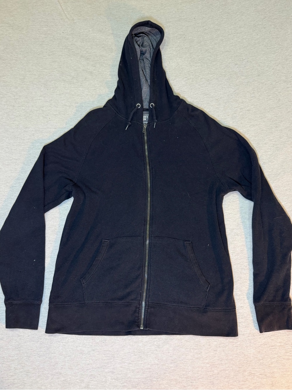 Old Navy Men's Black Full-Zip Hoodie Sweater Reversible